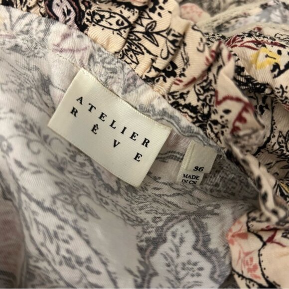❤️ Atelier Reve Floral Paisley Boho Blouse 36 or 6 - Picture 4 of 13